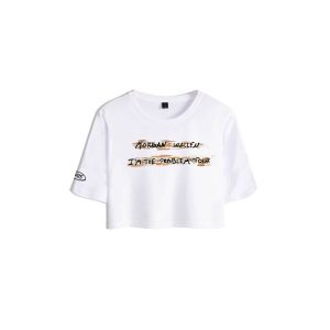 I'M THE PROBLEM TOUR WHITE CROP T-SHIRT