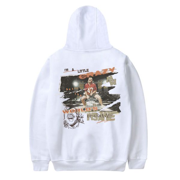 I'm A Little Crazy Hoodie White - Image 2
