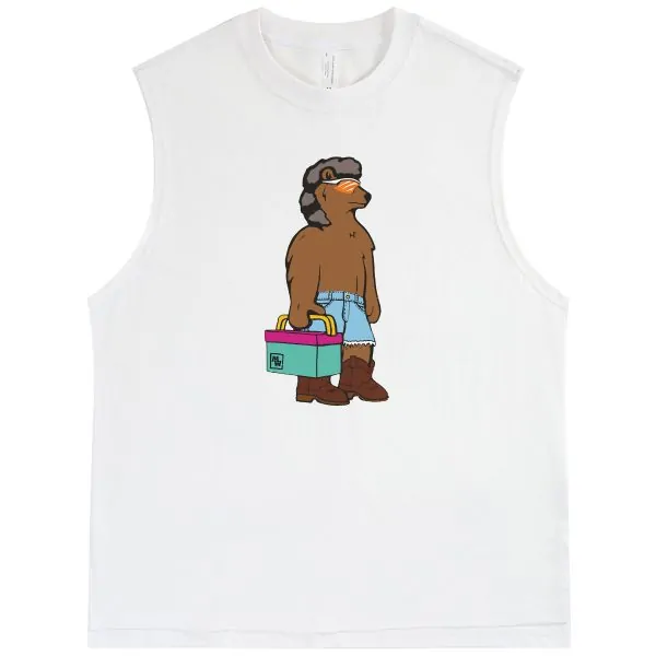 Norris Bear Reversible White Tank