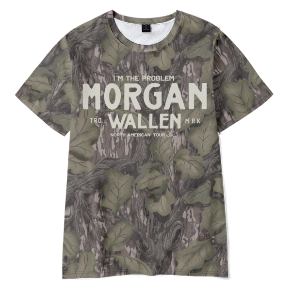 Morgan Wallen x Houston Texans Tour 2025 Camo T-Shirt (Polyester)