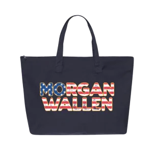 MORGAN WALLEN FLAG NAVY TOTE